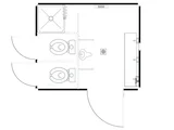 Sanitaire 2 WC -1D - 1UR - Bungalow