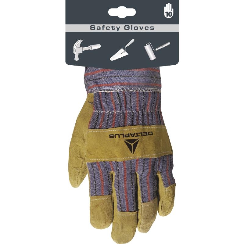 Gants docker croute bovin toile delta plus - dpdc10310