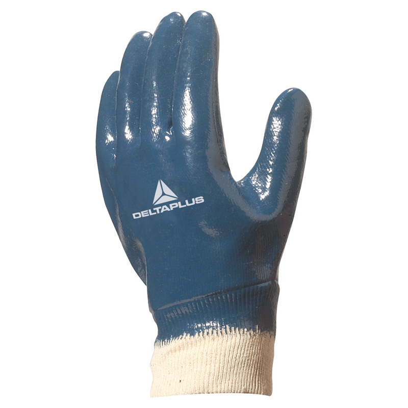 Gant nitrile tout enduit poignet tricot delta plus-ni15510