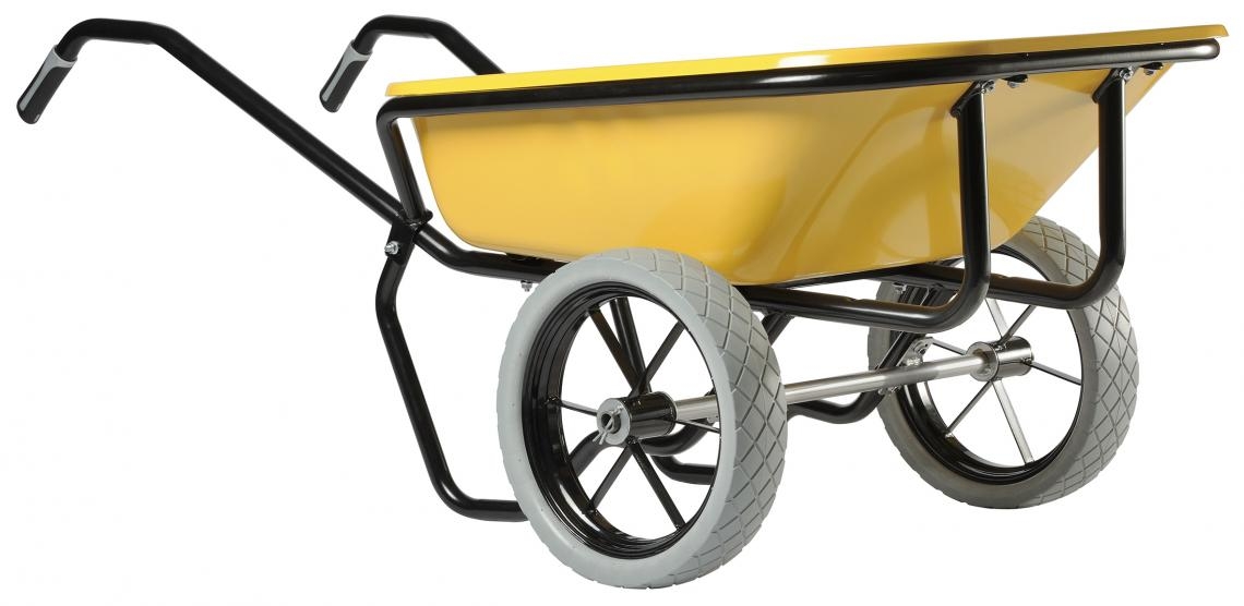 Brouette haemmerlin expert twin excellium 160 peinte roues increvables jaune - 306020501