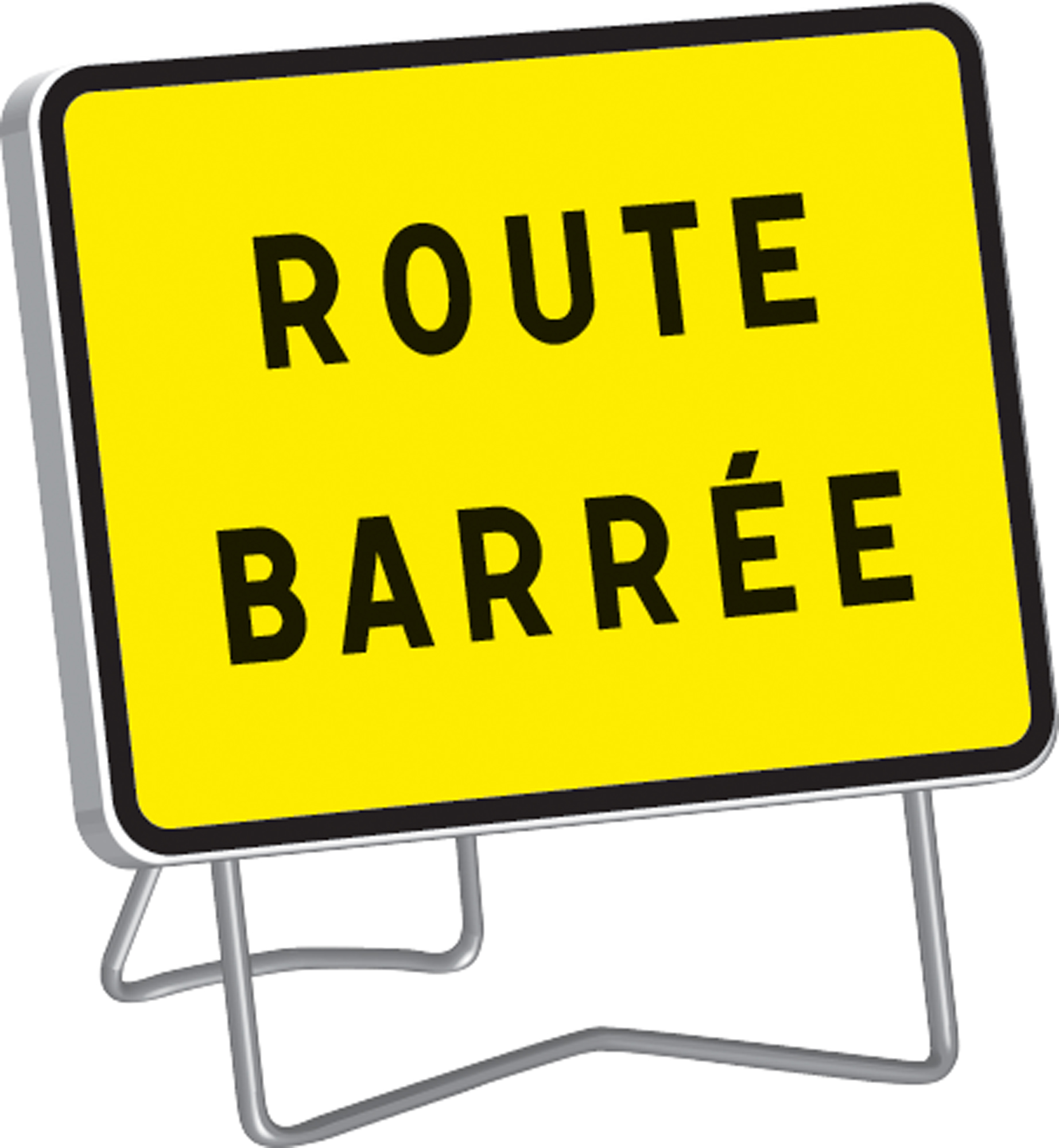 Panneau kc1 ' route barree ' classe t1 + pied - nadia - 201235
