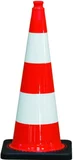 Cône plastique TALIAPLAST PVC pied caoutchouc 75 cm - 520303