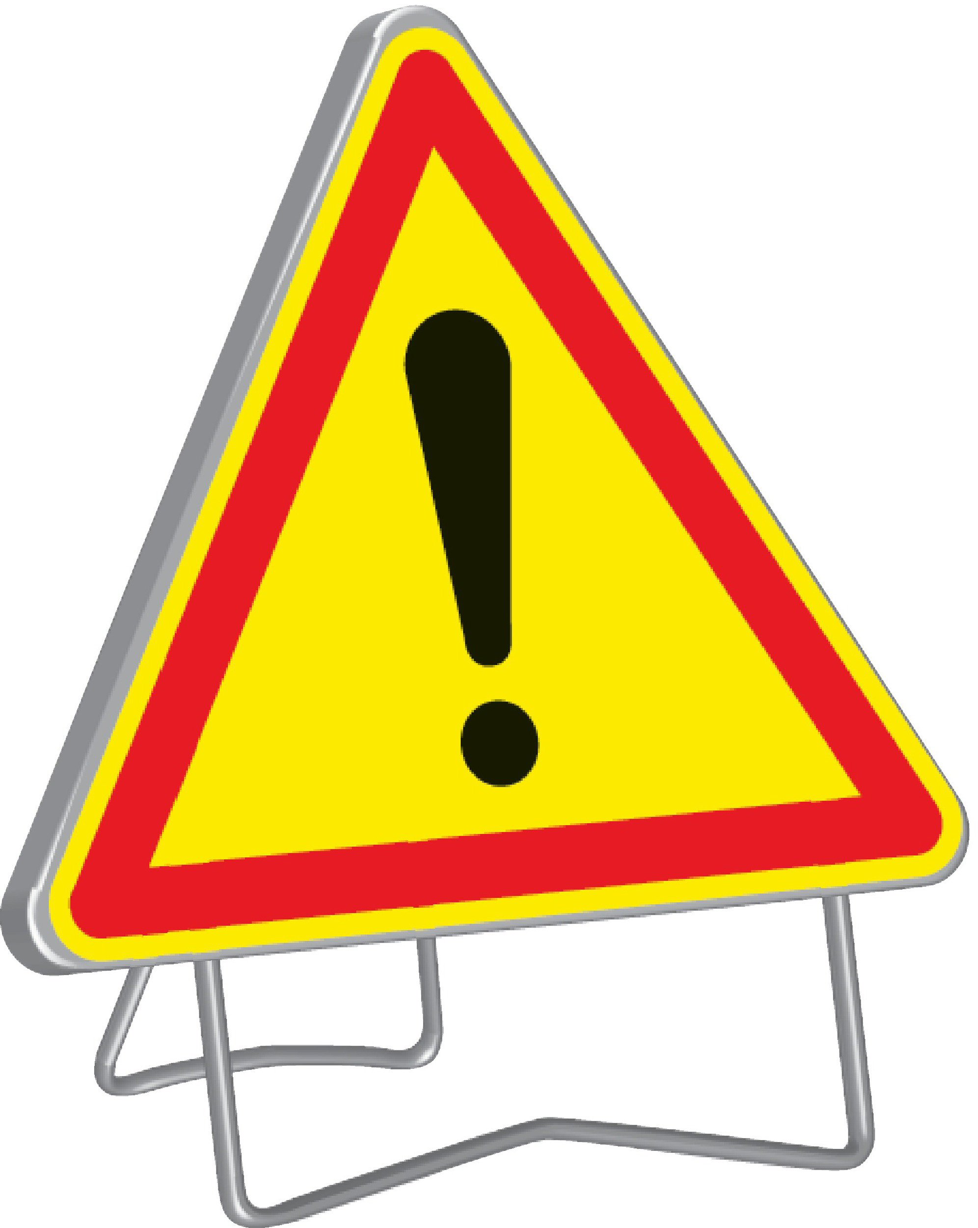 Panneau de signalisation ak14 1000 classe t1 danger + pied - nadia signalisation - 201205