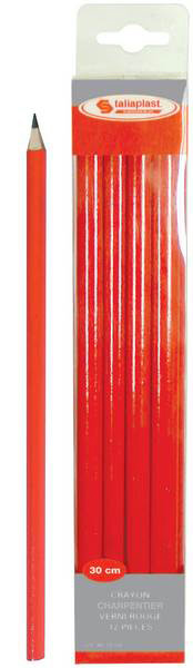 Crayon de charpentier rouge 30cm sofop taliaplast - 401002