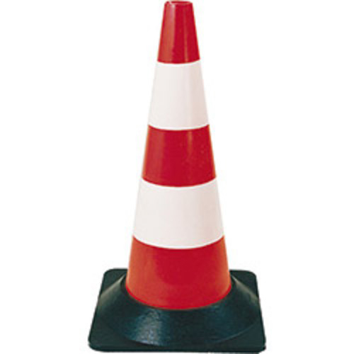 Cone plastique avec pied caoutchouc hauteur 50 cm sofop taliaplast - 520601