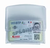 PORTE BADGE ADHESIF POUR CASQUES DE CHANTIER TALIAPLAST - 560310