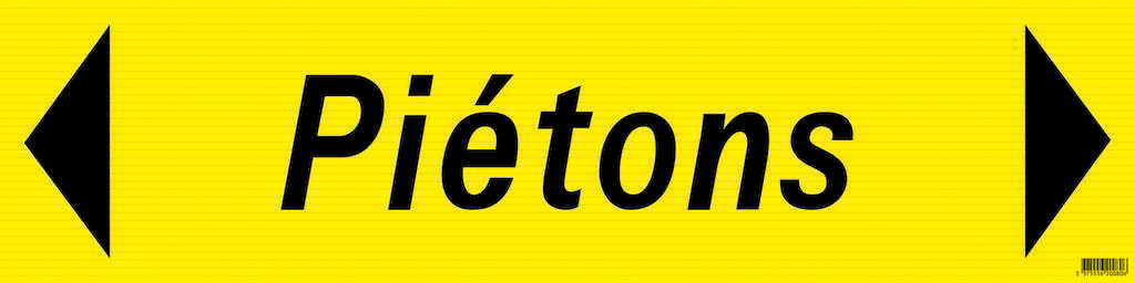 Panneau 'pietons' 800x200mm (pp alveolaire) sofop taliaplast - 620080