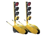 JEU DE 2 FEUX TRICOLORES DE CHANTIER TEMPO AVEC TÉLÉCOMMANDE (sans batterie) - T01121698