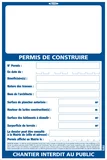 Panneau Permis de construire grand modèle 800 x 1200 mm - TALIAPLAST - 570101