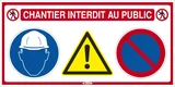 PANNEAU 4X1 TALIAPLAST 'CHANTIER INTERDIT AU PUBLIC' - 620011