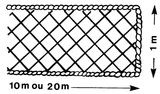 FILET PÉRIPHÉRIQUE ALTRAD 1 M X 10 M AVEC RALINGUE Ø 8 MM - P6227