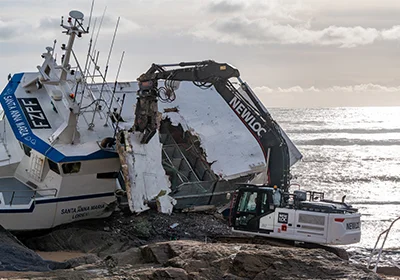 Démantèlement du Santa Anna Maria aux Sables-d’Olonne : NEWLOC mobilisé sur un chantier exceptionnel