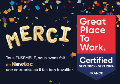 NEWLOC certifiée Great Place To Work pour la 2eme fois !