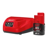 Pack NRJ 12V, 2,0 Ah Red Lithium, système M12 MILWAUKEE M12 PACKNRJ-201 - 4933451900