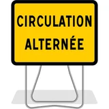 PANNEAU DE SIGNALISATION KC1 CIRCULATION ALTERNEE 800X600 T1 NADIA SIGNALISATION