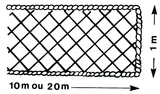 FILET PÉRIPHÉRIQUE ALTRAD 1 M X 10 M AVEC RALINGUE Ø 8 MM - P6227