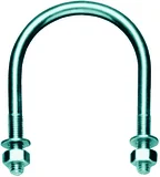Étrier zingué série légere 4' d.8mm tube 115mm écrou +rondel LEVAC - 5271MG
