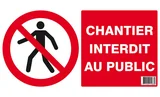 CHANTIER INTERDIT AU PUBLIC 330x200mm (PP ALVEOLAIRE) TALIAPLAST - 621283