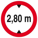 Panneau rigide INTERDIT AUX VEHICULES DE PLUS DE 2.80M DE HAUT D.300mm TALIAPLAST - 622277
