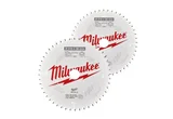 PACK 2 LAMES SCIE CIRCULAIRE Ø 216MM ALESAGE 30 / 48 ET 60 DENTS MILWAUKEE 4932479575