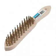 BROSSE MÉTALLIQUE MANCHE BOIS