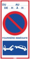 PLAQUE STATIONEMENT INTERDIT 800X400MM