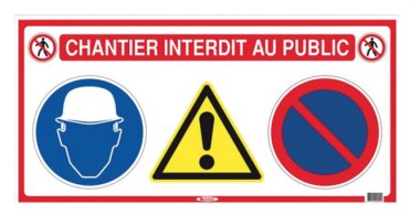 PLAQUE SIGNALÉTIQUE 4 EN 1 800X400MM
